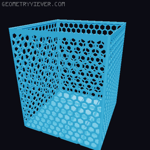 Gridfinity Hex Bins Light all sizes 3D model thumbnail