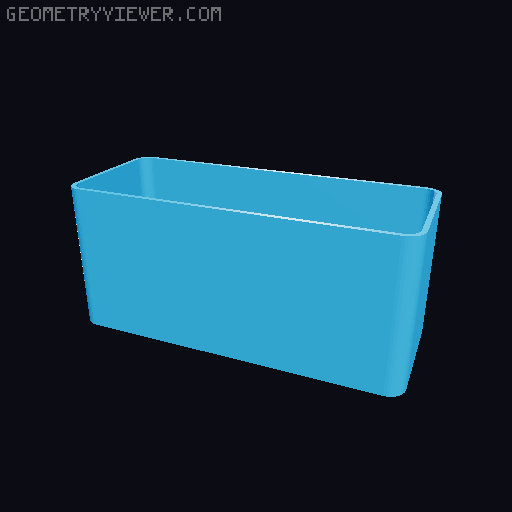 Bin for Ikea skadis - 564 models - hooks need support 3D model thumbnail