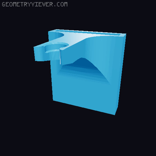 Compact Swatch Benchy mount for Skadis 3D model thumbnail