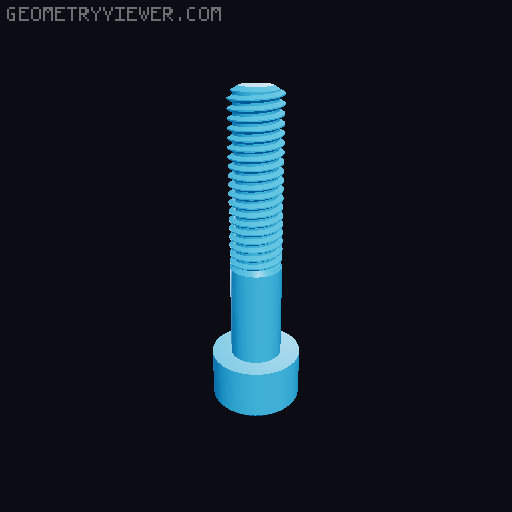 Hundreds of Metric Allen Screws with Cylindrical Head M2 up to M64 3D model thumbnail