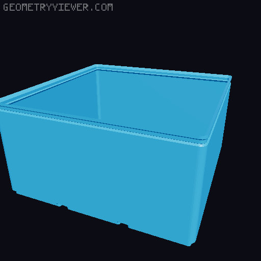 Gridfinity Box (Quick print, lite version, less filament!) 3D model thumbnail