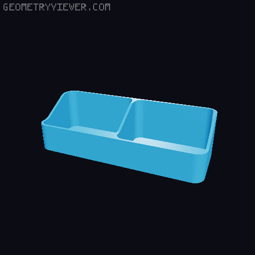 Bin for Ikea skadis - 564 models - hooks need support 3D model thumbnail