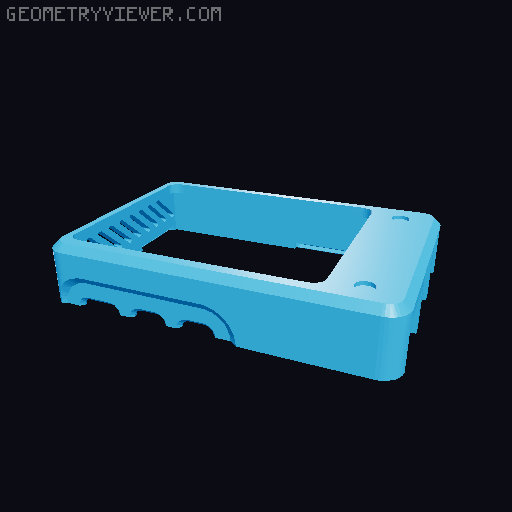 raspberry pi 5 snap case remix 3D model thumbnail