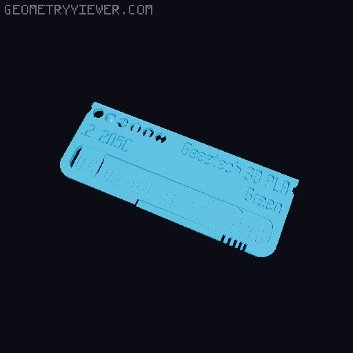 Filament swatch 3D model thumbnail