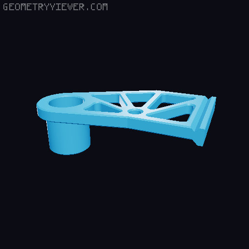 Kitchen paper roll holder (extended) 3D model thumbnail