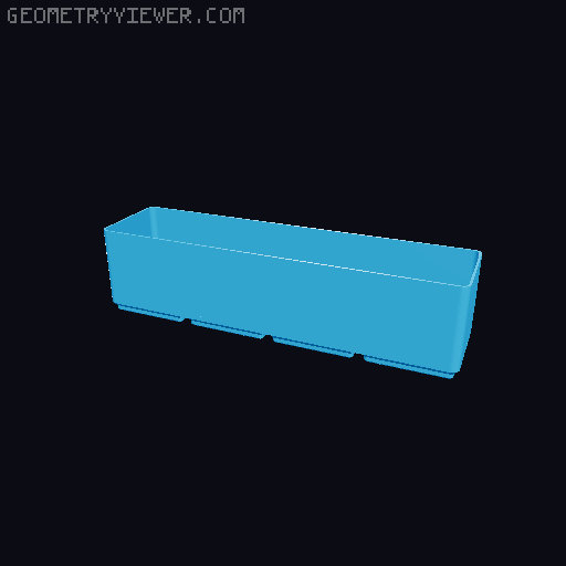 Gridfinity Refined No Lip Bins 3D model thumbnail