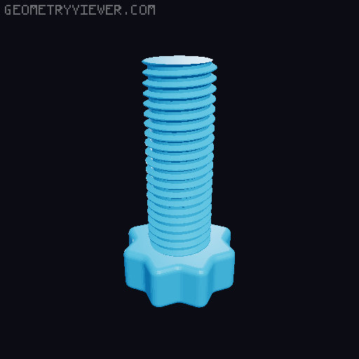 TCA Airbus Desk Mount: Screw with tolerances 3D model thumbnail
