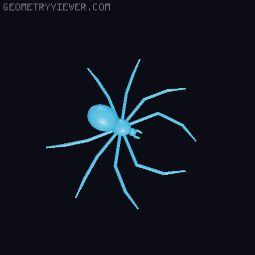 Creepy Halloween Spiders 3D model thumbnail