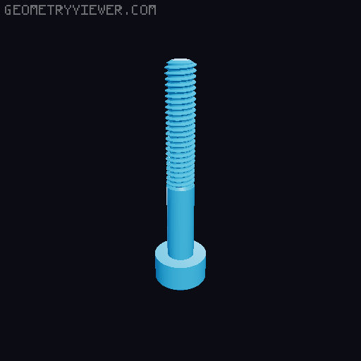 Hundreds of Metric Allen Screws with Cylindrical Head M2 up to M64 3D model thumbnail