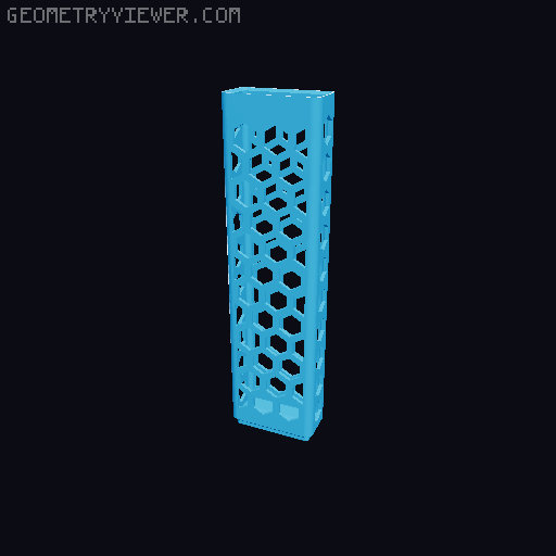 Gridfinity Hex Bins Light all sizes 3D model thumbnail