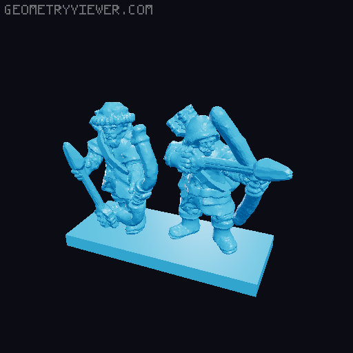 Lake-Town Militia Archers 10mm Scale 3D model thumbnail