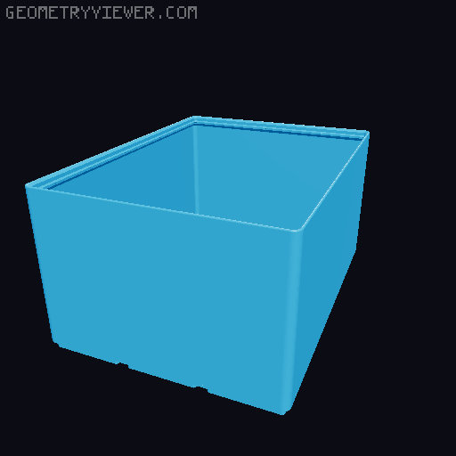 Gridfinity lite - economical plain storage bins 3D model thumbnail