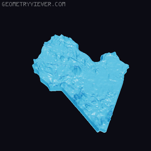 Topographic World Map 3D model thumbnail
