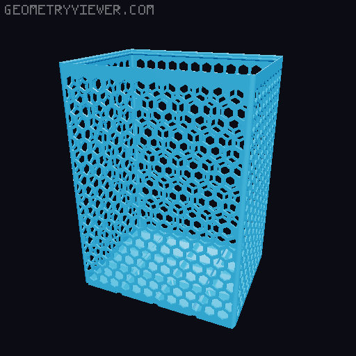 Gridfinity Hex Bins Light all sizes 3D model thumbnail