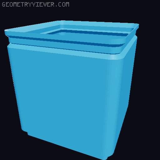 Gridfinity Box (Quick print, lite version, less filament!) 3D model thumbnail