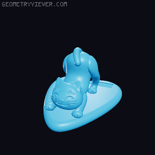 Cat cell phone holder remix 3D model thumbnail