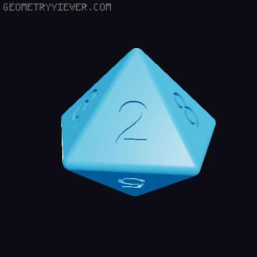 dice set 3D model thumbnail