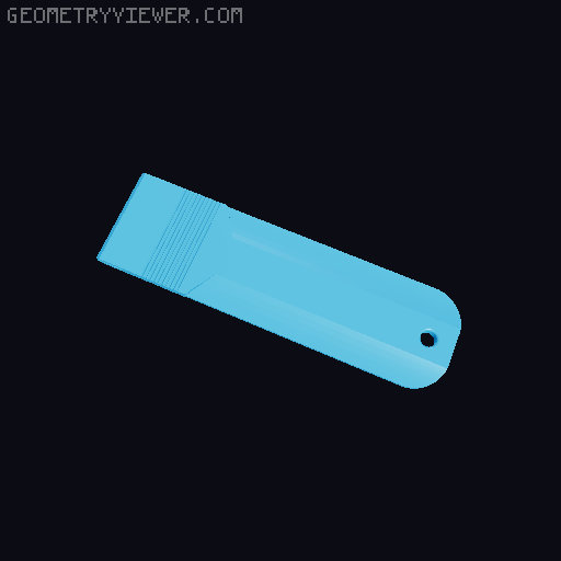 Plastic Blade Scraper remix with long handle 3D model thumbnail