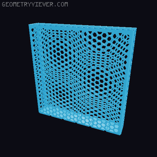Gridfinity Hex Bins Light (rotated grid) all sizes 3D model thumbnail
