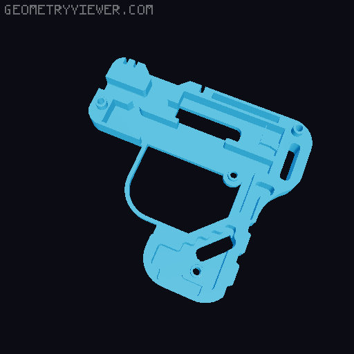 Tic Tac Gun V2 Rubber Band Edition without text 3D model thumbnail