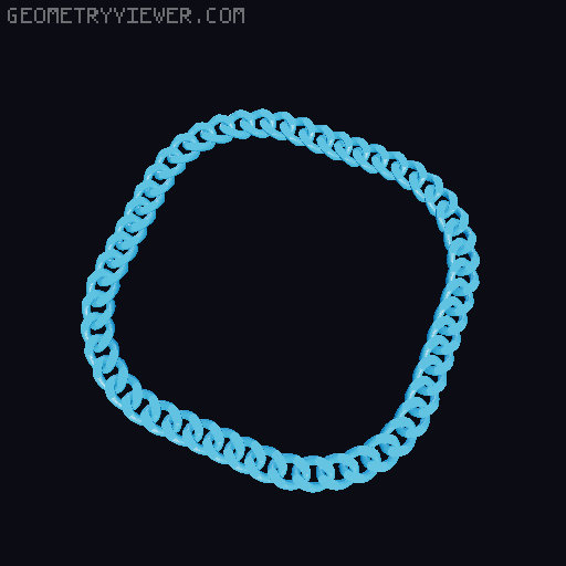Cuban Link Chain 3D model thumbnail