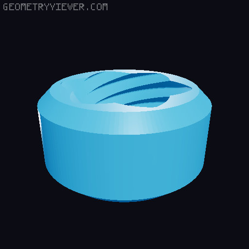 Two way screw 3D model thumbnail