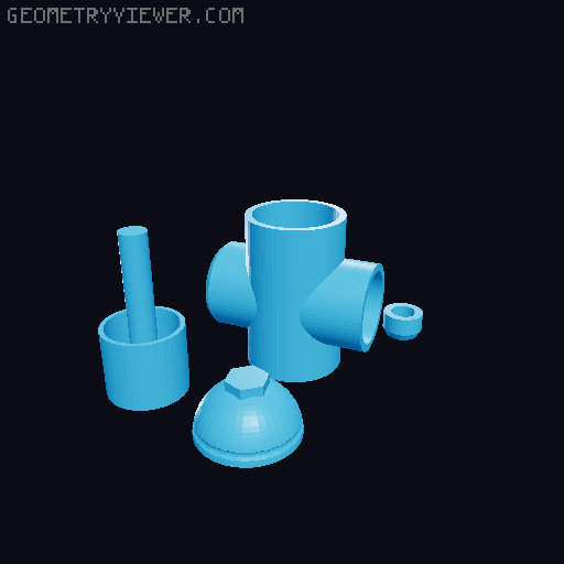 4 Stroke Flathead Boxer Engine 3D model thumbnail