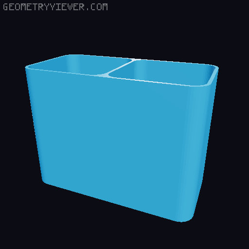 Bin for Ikea skadis - 564 models - hooks need support 3D model thumbnail