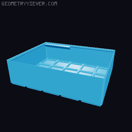 Gridfinity cups height 8 (60mm) collection 3D model thumbnail