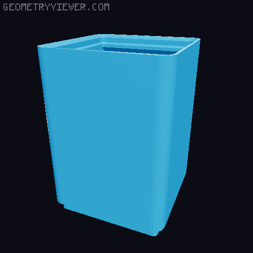 Divided Gridfinity Boxes with Finger Scoops (CadQuery Customizable) 3D model thumbnail