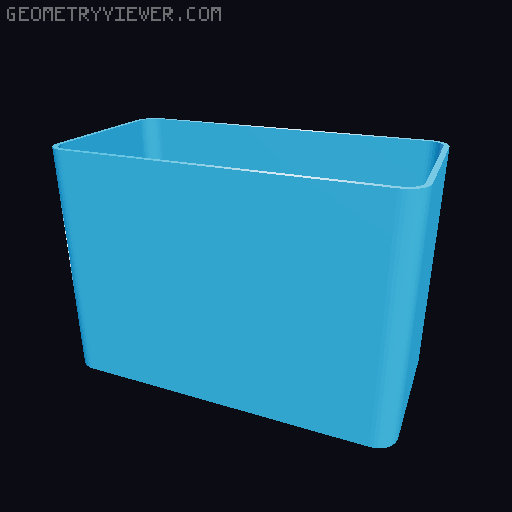 Bin for Ikea skadis - 564 models - hooks need support 3D model thumbnail