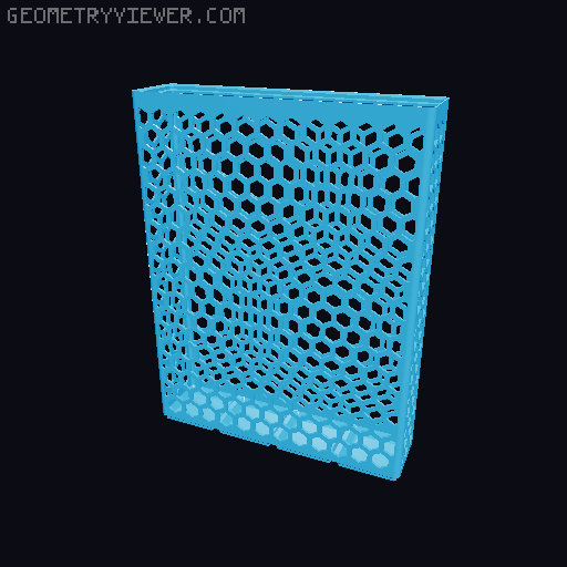Gridfinity Hex Bins Light all sizes 3D model thumbnail