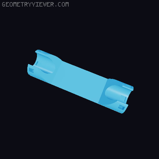 Parametric Cable Label / Tag holder for Ethernet, network, USB, PC, power line cables, etc. 3D model thumbnail
