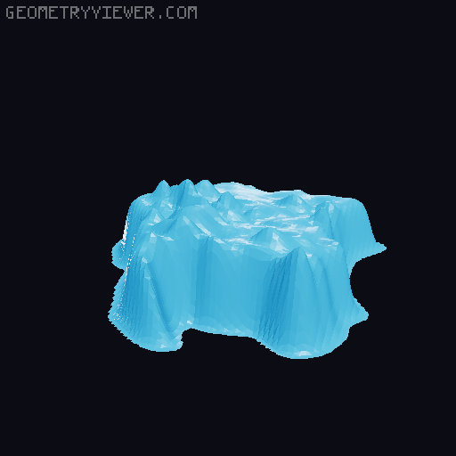 Topographic World Map 3D model thumbnail