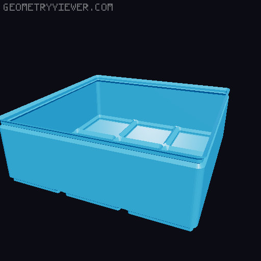 Gridfinity Box (Quick print, lite version, less filament!) 3D model thumbnail