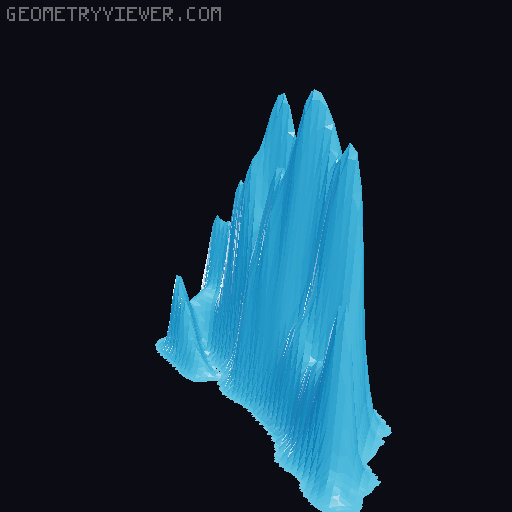 Topographic World Map 3D model thumbnail