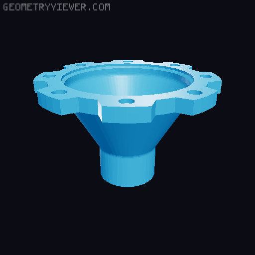 Magnetic Dust Collection Connectors for 50mm hose - Single and Twin outlets. 3D model thumbnail