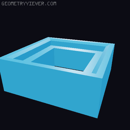 1x1 Grid (with different amount of magnet holes) 3D model thumbnail