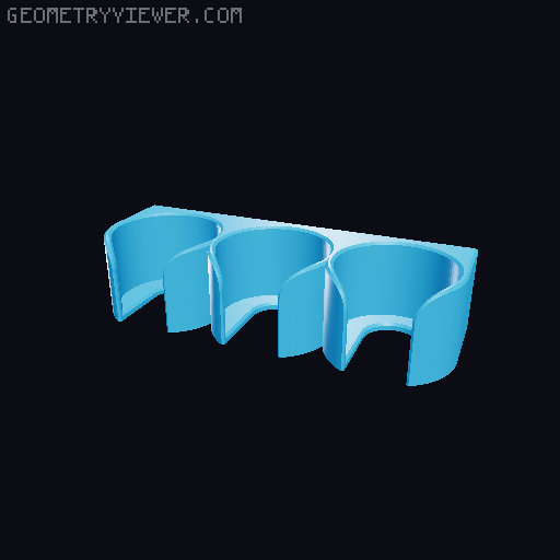 Multiplied Bottle Holders for HSW 3D model thumbnail