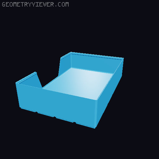 Gridfinity wall cutout collection 3D model thumbnail