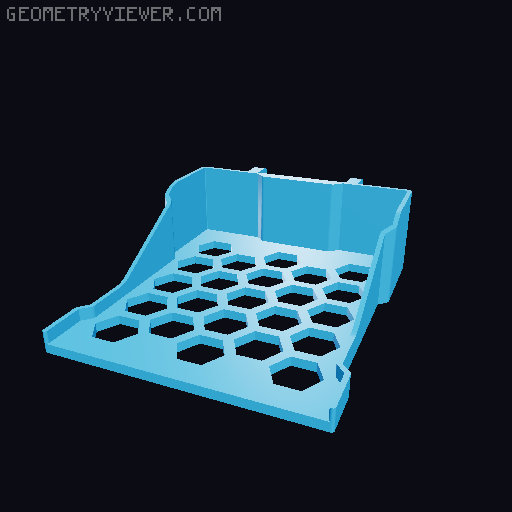 Stackable Box Shelf for IKEA Skadis 3D model thumbnail