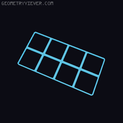 EcoGrid - Minimalistic Gridfinity Base 3D model thumbnail