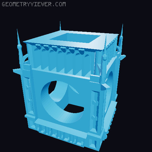 Big Ben (Elizabeth Tower) Multi-part Lamp 3D model thumbnail