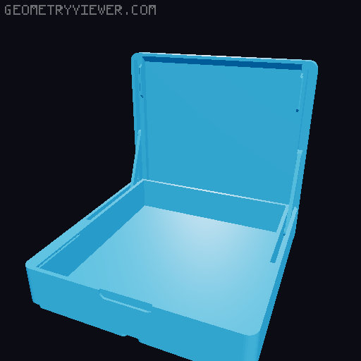 Gridfinity Linkage Lid Box (Print in Place) 3D model thumbnail