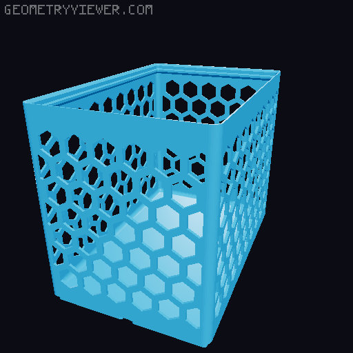 Gridfinity Hex Bins all sizes 3D model thumbnail