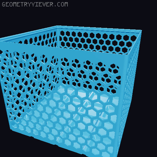 Gridfinity Hex Bins Light all sizes 3D model thumbnail