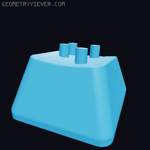 Keycaps with Braille 3D model thumbnail