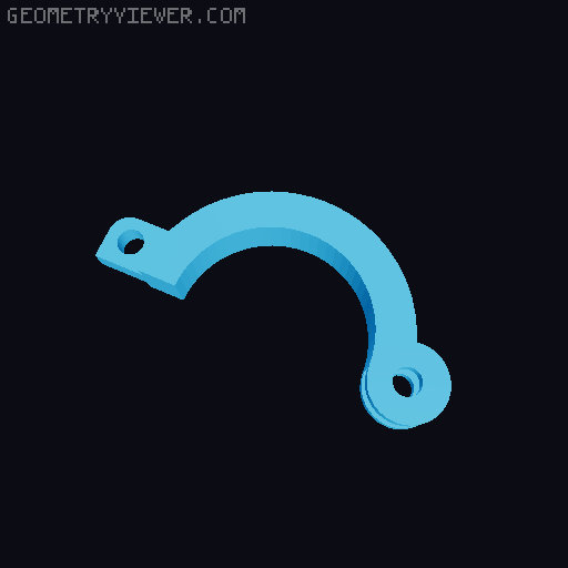 Locking Pole Clamp 3D model thumbnail