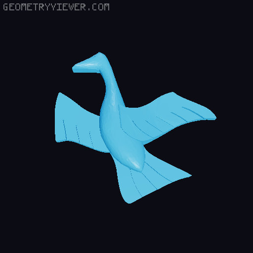 Escher's Birds and Fish Tessellation, Optimized 3D model thumbnail