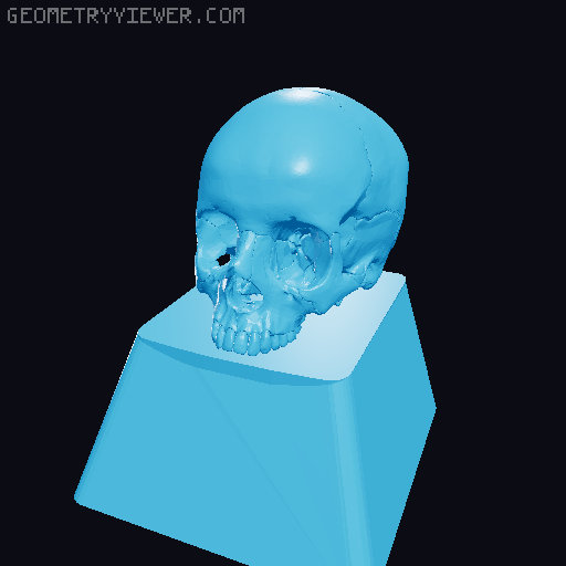 Skull Keycaps 3D model thumbnail